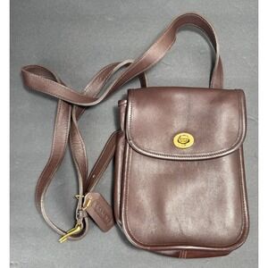 Coach Crossbody Bag Womens Small Brown Vintage Leather Station Bag 9978
